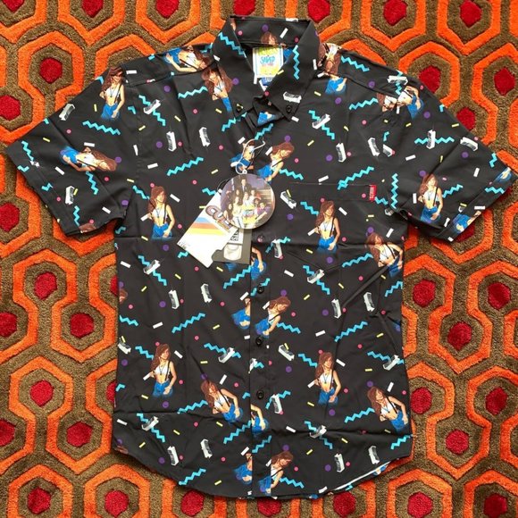 RSVLTS x Saved by the Bell Button Up Shirt Kelly Kapowski Men's size Small NEW - Picture 2 of 7